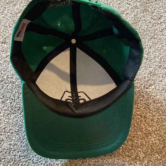 RED PIONEER HAT GREEN VINTAGE SNAPBACK HAT MADE IN USA - Picture 4 of 5